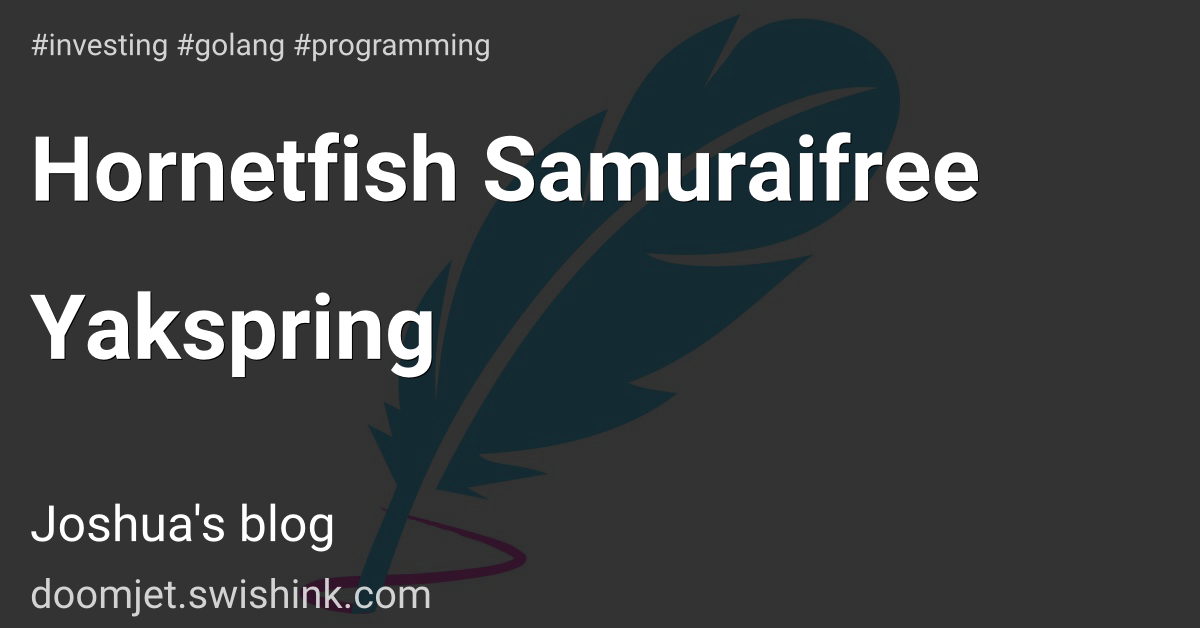 Hornetfish Samuraifree Yakspring