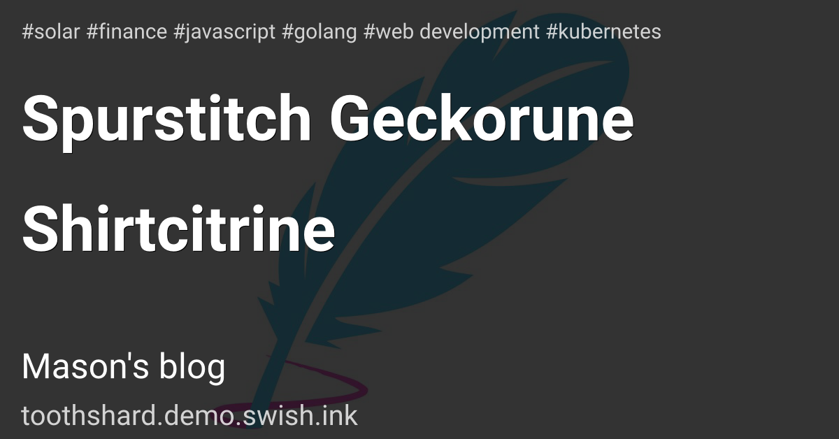 Spurstitch Geckorune Shirtcitrine