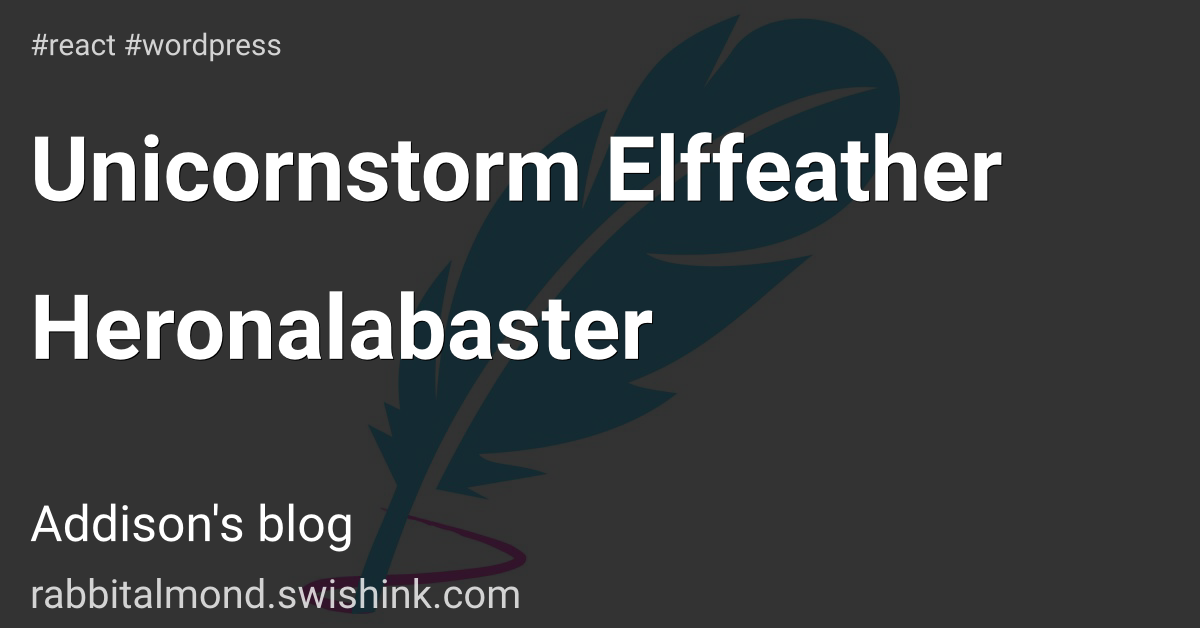 Unicornstorm Elffeather Heronalabaster