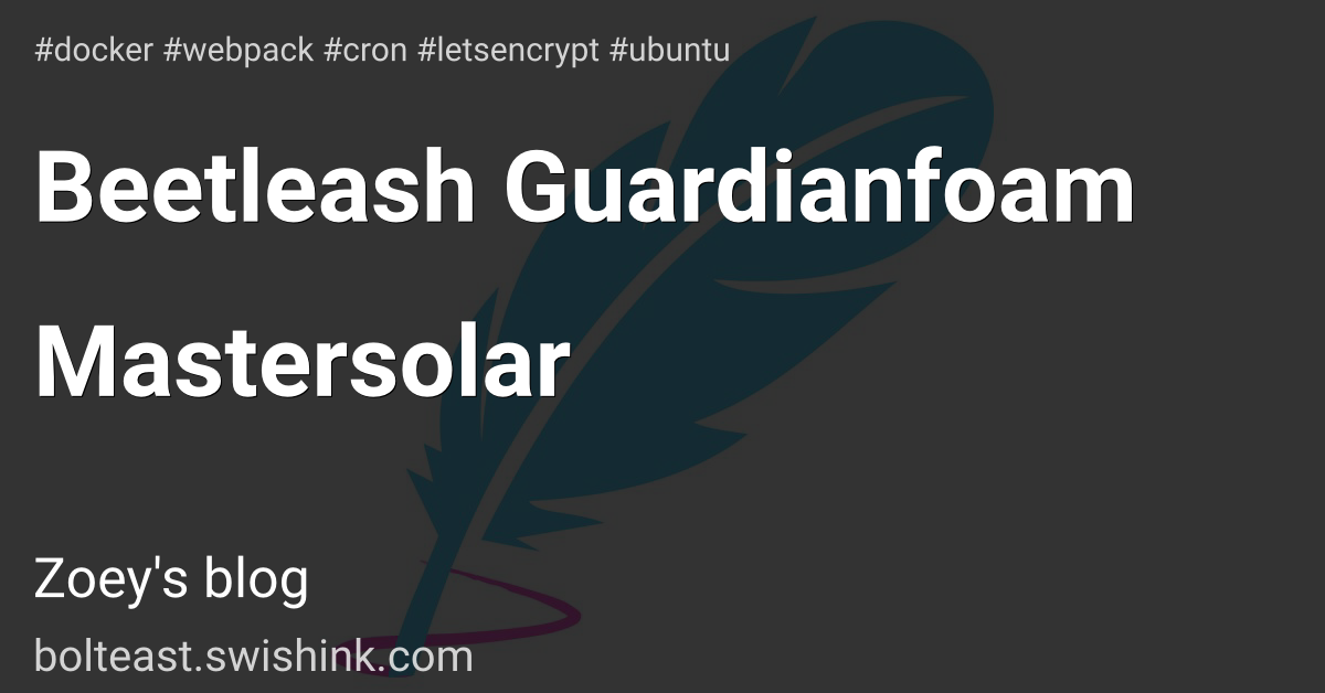 Beetleash Guardianfoam Mastersolar
