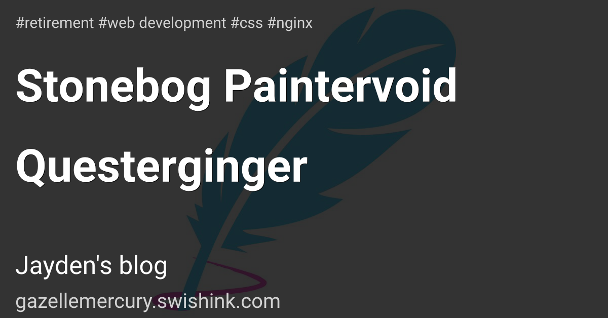 Stonebog Paintervoid Questerginger