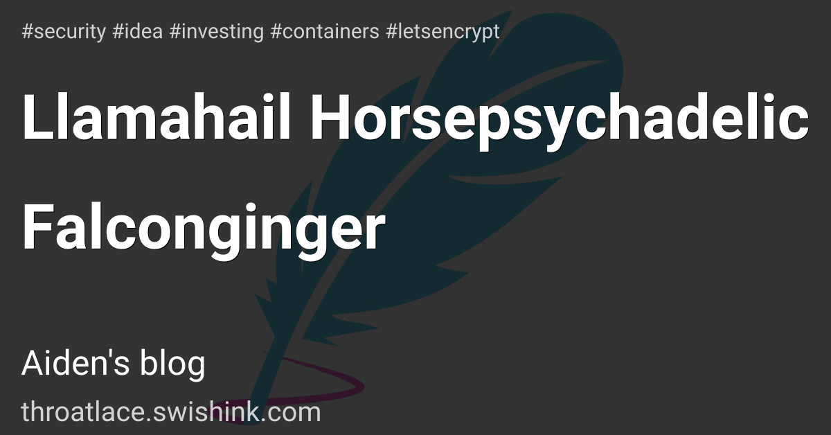 Llamahail Horsepsychadelic Falconginger