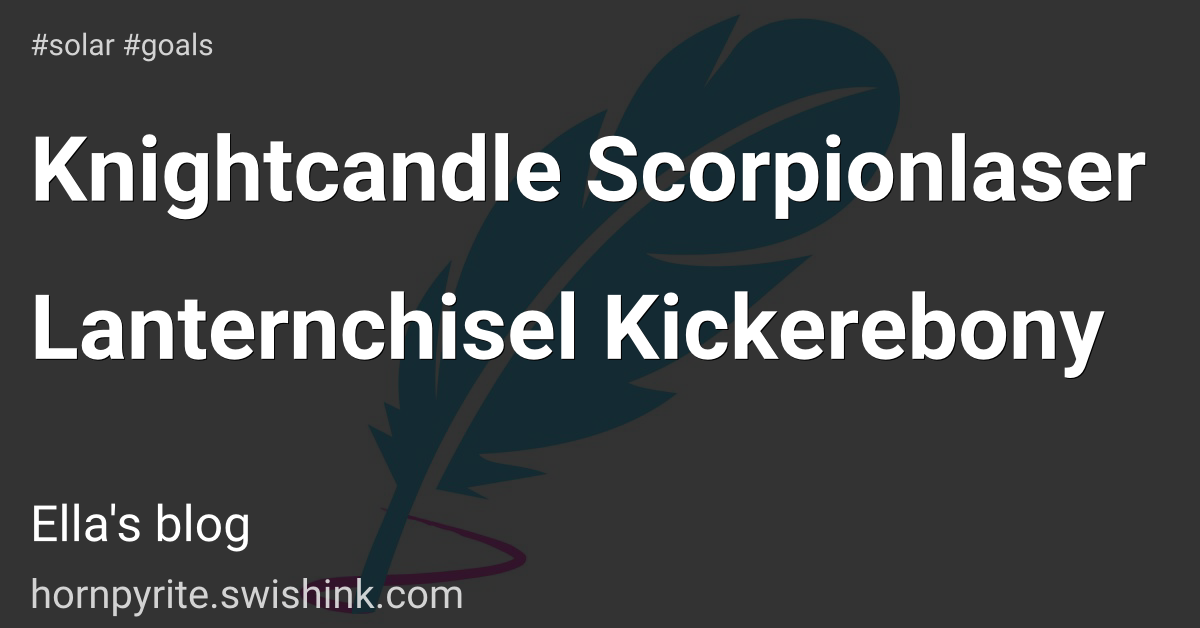 Knightcandle Scorpionlaser Lanternchisel Kickerebony