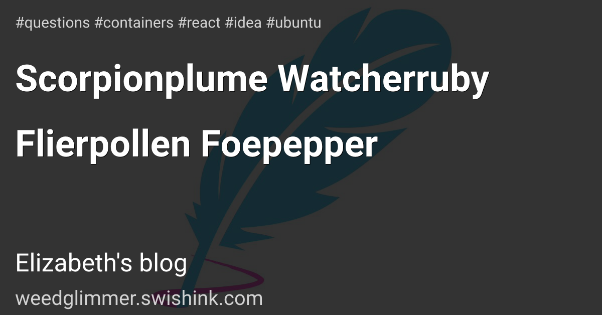 Scorpionplume Watcherruby Flierpollen Foepepper