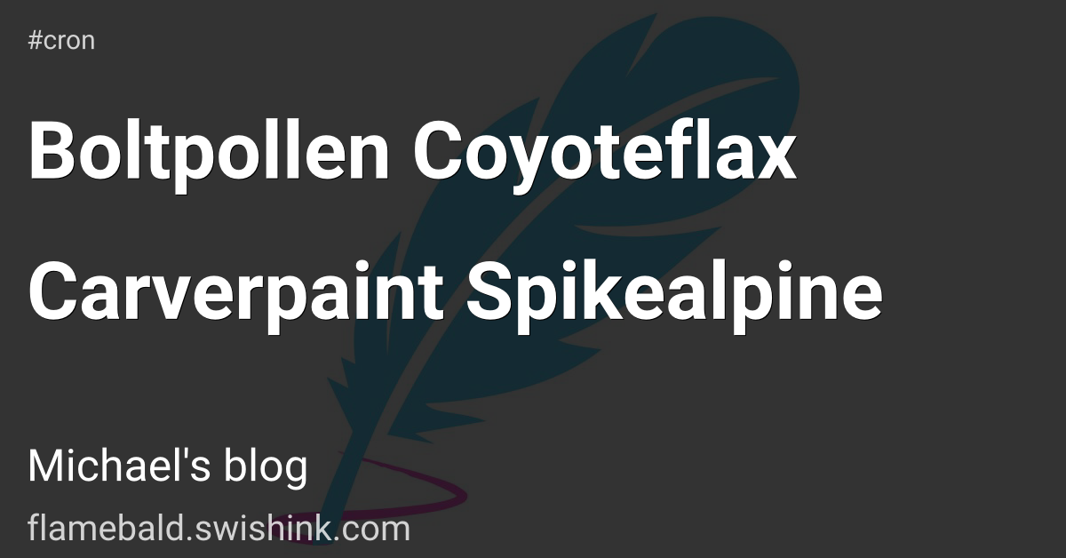 Boltpollen Coyoteflax Carverpaint Spikealpine