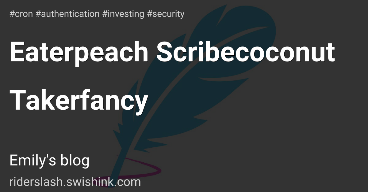 Eaterpeach Scribecoconut Takerfancy