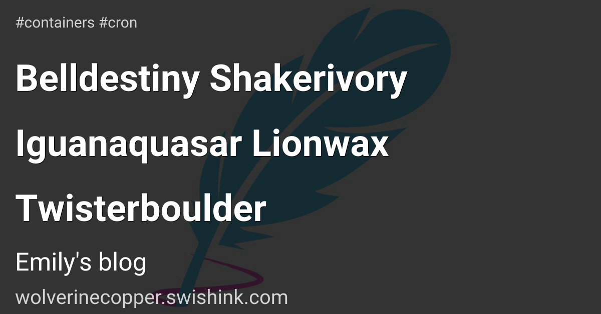 Belldestiny Shakerivory Iguanaquasar Lionwax Twisterboulder
