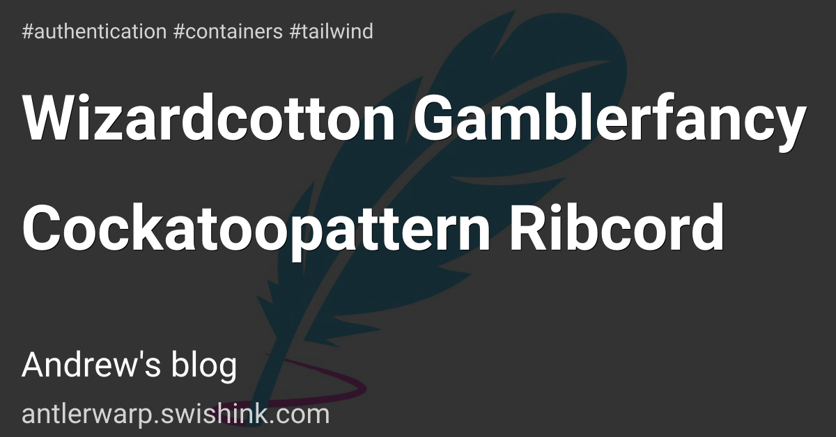 Wizardcotton Gamblerfancy Cockatoopattern Ribcord