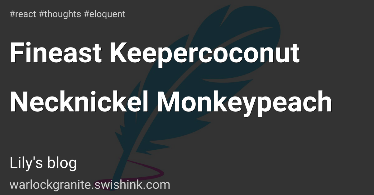 Fineast Keepercoconut Necknickel Monkeypeach
