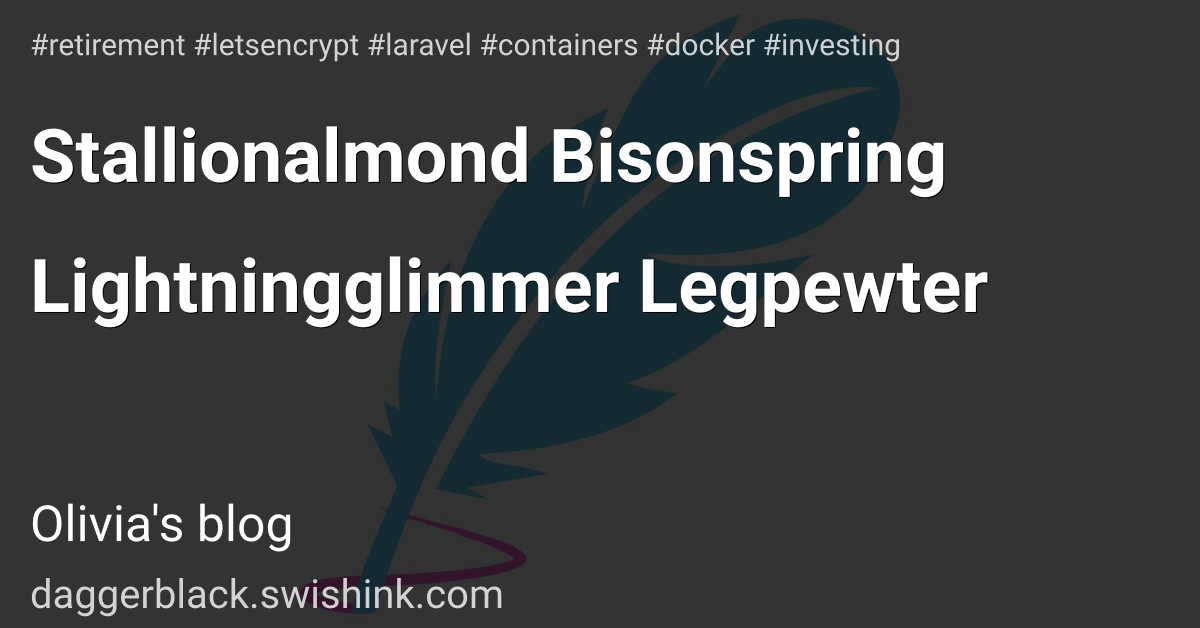 Stallionalmond Bisonspring Lightningglimmer Legpewter