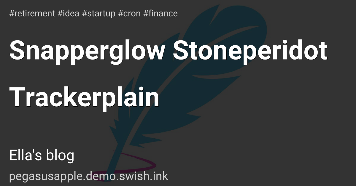 Snapperglow Stoneperidot Trackerplain