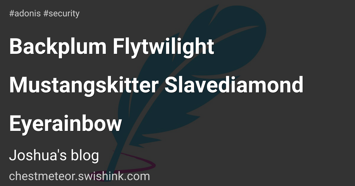 Backplum Flytwilight Mustangskitter Slavediamond Eyerainbow