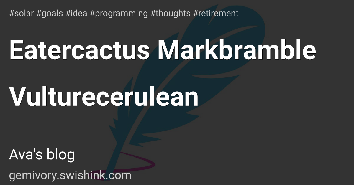 Eatercactus Markbramble Vulturecerulean