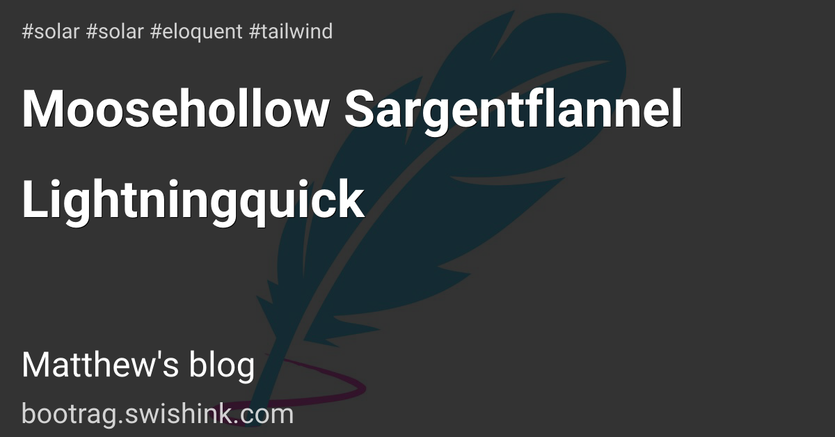 Moosehollow Sargentflannel Lightningquick