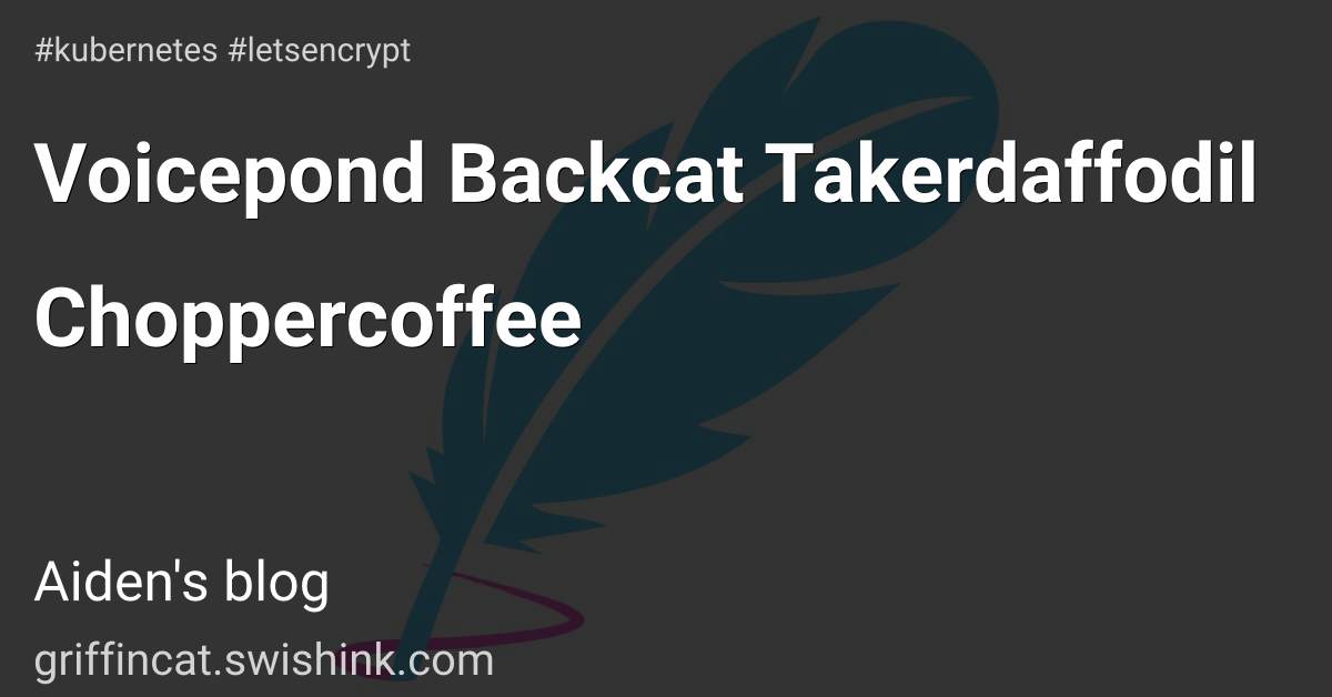 Voicepond Backcat Takerdaffodil Choppercoffee